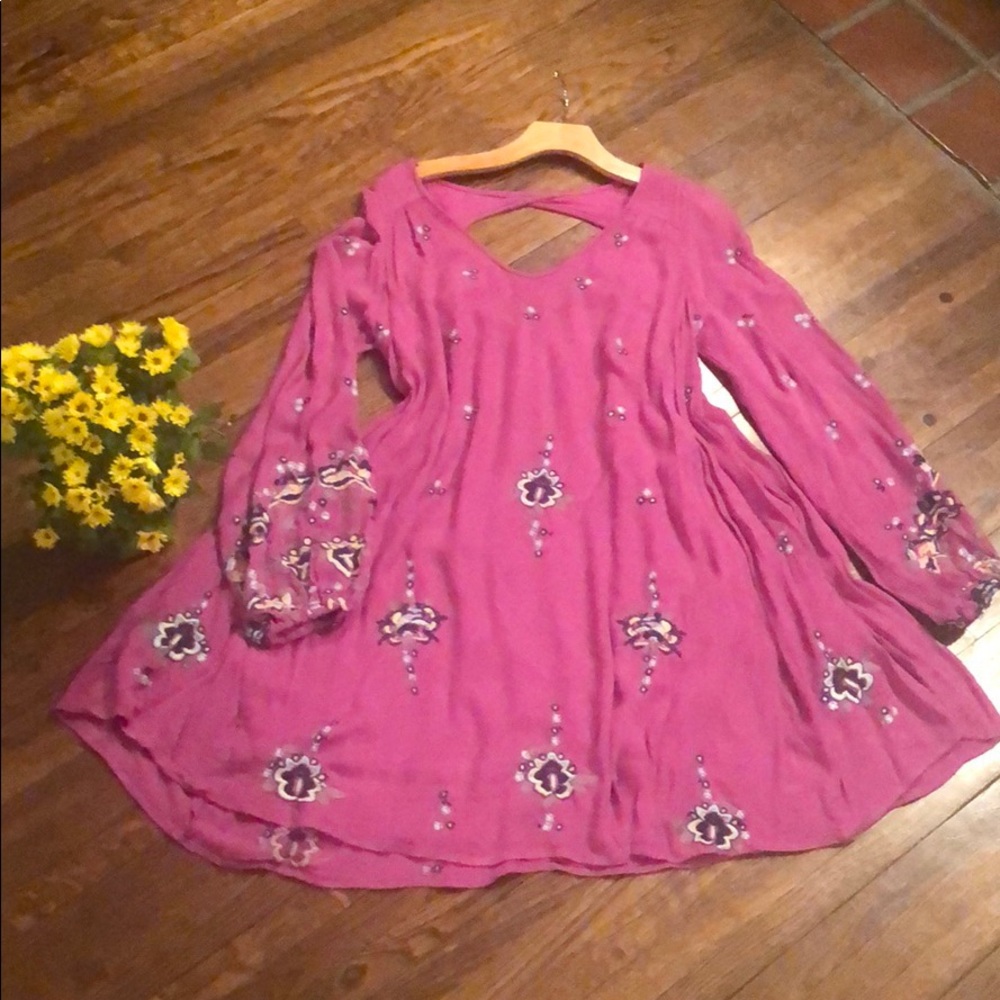 Free people embroidery mini dress